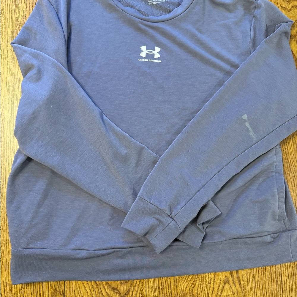 Under Armour Navy Blue Logo Crewneck Pullover